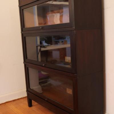 Globe-Wernicke Antique Mahogany Three-Stack Barrister Bookcase