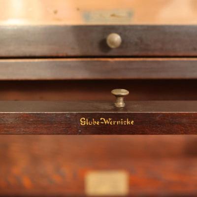 Globe-Wernicke Antique Mahogany Three-Stack Barrister Bookcase