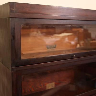 Globe-Wernicke Antique Mahogany Three-Stack Barrister Bookcase