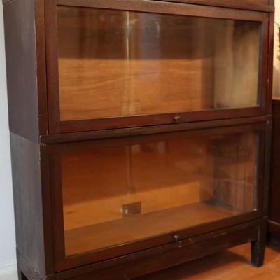Globe-Wernicke Antique Mahogany Two-Stack Barrister Bookcase