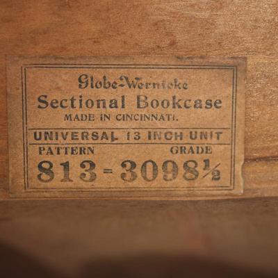 Globe-Wernicke Antique Mahogany Two-Stack Barrister Bookcase