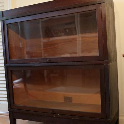 Globe-Wernicke Antique Mahogany Two-Stack Barrister Bookcase