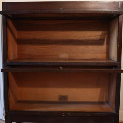 Globe-Wernicke Antique Mahogany Two-Stack Barrister Bookcase