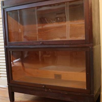 Globe-Wernicke Antique Mahogany Two-Stack Barrister Bookcase
