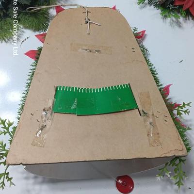 Vintage Merry Christmas bell with two faux greenery pieces