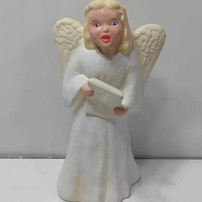 Vintage blonde-haired Angel with scroll