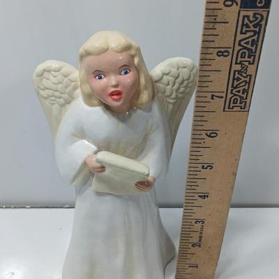 Vintage blonde-haired Angel with scroll