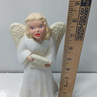 Vintage blonde-haired Angel with scroll