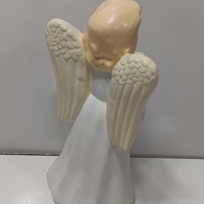Vintage blonde-haired Angel with scroll