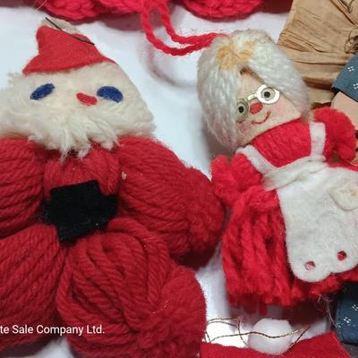 Handmade Angel collection with NOEL Angel wreath folk art - vintage = Homemade