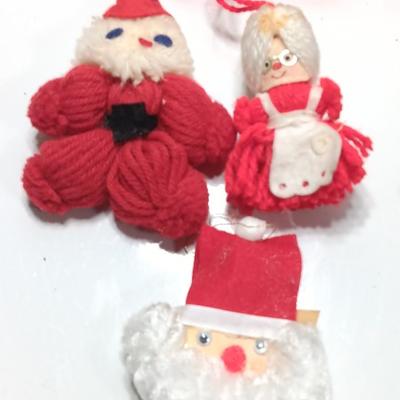 Handmade Angel collection with NOEL Angel wreath folk art - vintage = Homemade