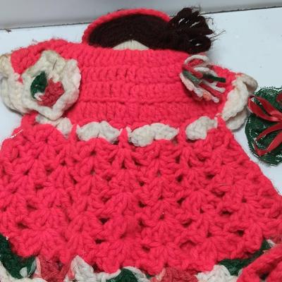 Handmade Angel collection with NOEL Angel wreath folk art - vintage = Homemade