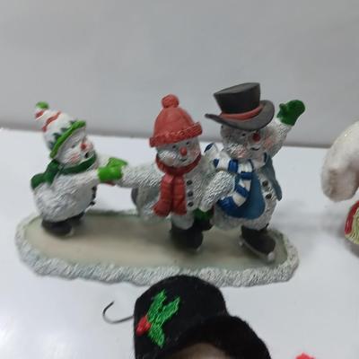 Snowman collection - yard flag - candle holder - ornaments