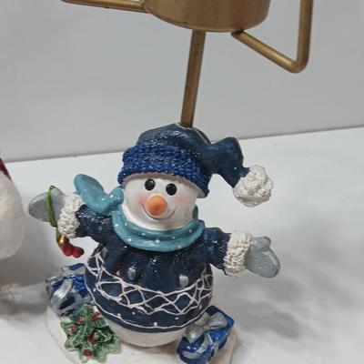 Snowman collection - yard flag - candle holder - ornaments