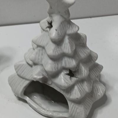 Vintage Avon candle bottles - tree shaped dish - tree candle holder