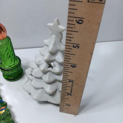 Vintage Avon candle bottles - tree shaped dish - tree candle holder