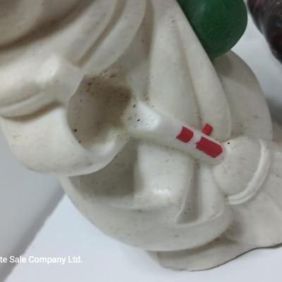 Vintage Snowman candle holders and a snowman and snow woman