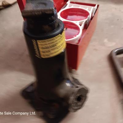 Automotive items - Small bottle jack - 4 way - metal box with reflectors