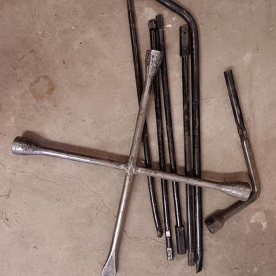 Automotive items - Small bottle jack - 4 way - metal box with reflectors