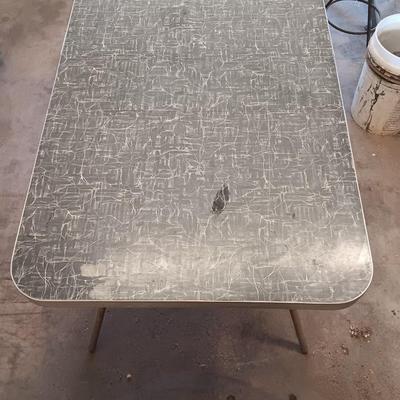 Vintage Retro CHROME MCM Walter of Wabash Kitchen table with leaf