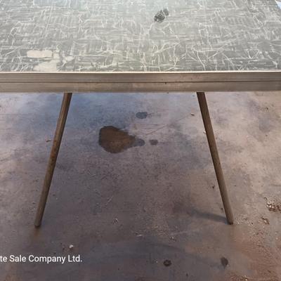 Vintage Retro CHROME MCM Walter of Wabash Kitchen table with leaf