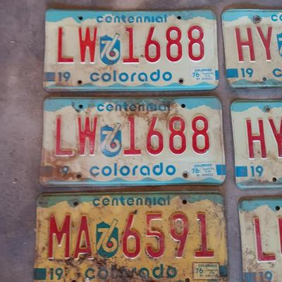 1976 Bicentennial Colorado License plates