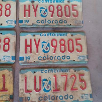 1976 Bicentennial Colorado License plates