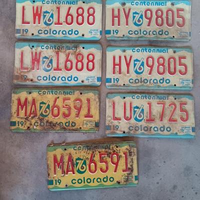 1976 Bicentennial Colorado License plates