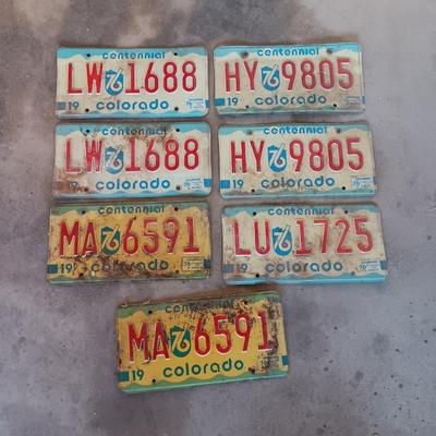 1976 Bicentennial Colorado License plates