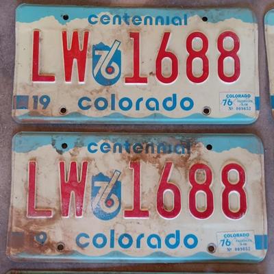 1976 Bicentennial Colorado License plates