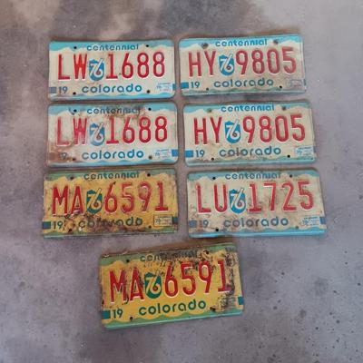 1976 Bicentennial Colorado License plates