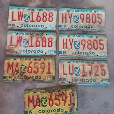 1976 Bicentennial Colorado License plates