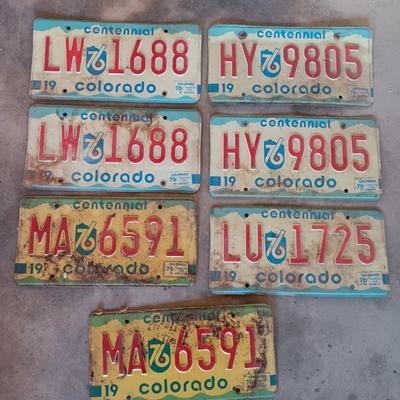 1976 Bicentennial Colorado License plates
