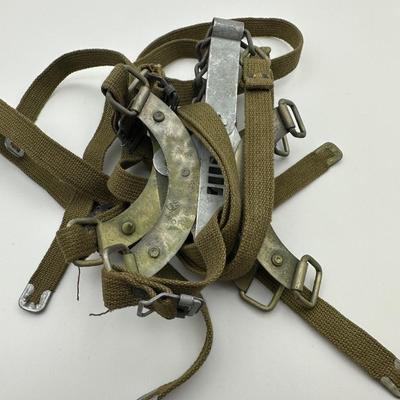 Vintage WWII US Army Mountain Division Crampons Ice Creepers U.S. M.B. CO