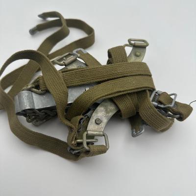 Vintage WWII US Army Mountain Division Crampons Ice Creepers U.S. M.B. CO