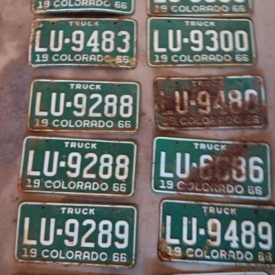 Colorado vintage License Plates 1966