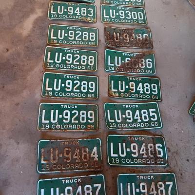 Colorado vintage License Plates 1966