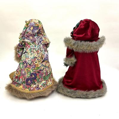 535 Two Decorative 16" Santa Figures