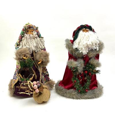 535 Two Decorative 16" Santa Figures