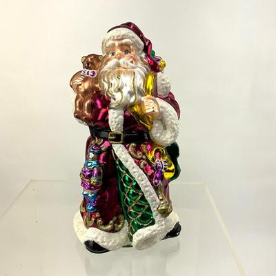 539 Large 14" Glass Santa Figure