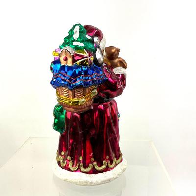 539 Large 14" Glass Santa Figure