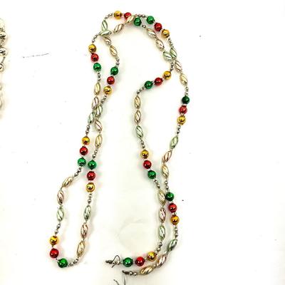 551 Set of Two Glass Silver and Multi Colored Garland