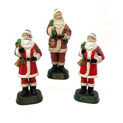 555 Set of 3 Ceramic Santas