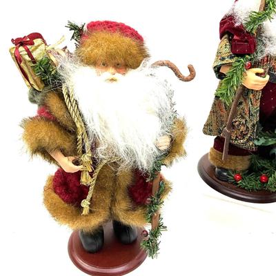 557 Lot of Woodland Style Santa Figures