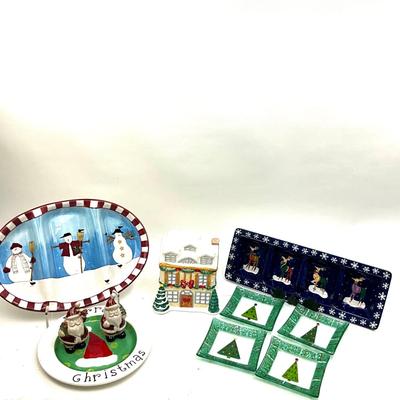 560 Ceramic Christmas Entertaining Lot