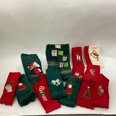 568 Hand and Face Holiday Themed Towels