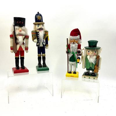 576 Lot of Four Wooden Nutcrackers