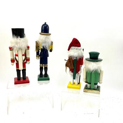 576 Lot of Four Wooden Nutcrackers