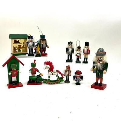 577 Lot of Various Small Wooden Nutcrackers