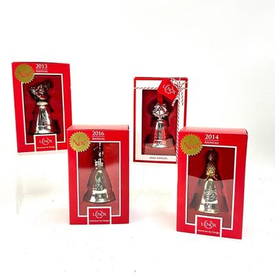 583 Lot of 4 Lenox Musical Bell Ornaments
